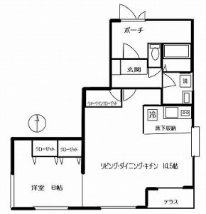 楽器演奏 可の広い部屋　東急 旗の台　間取