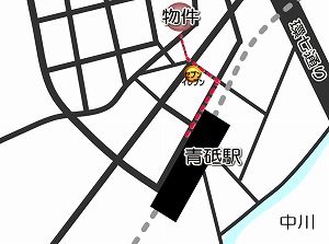 24時間 演奏可 防音室 の 東京都 葛飾区 青砥 の 防音 音楽マンション 金線 地図