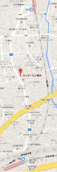 カンタービレ横浜の地図アクセス