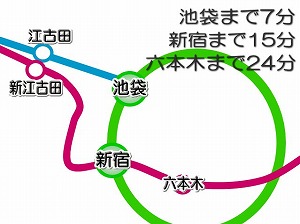 ミュージション江古田・路線図