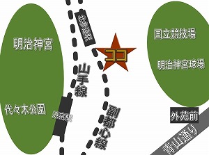 メロディア原宿・地図