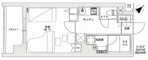 駐車場 のある 赤塚 駅前 ２４時間 演奏可 音楽 防音マンション　ミュージション 　の 間取