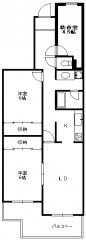 所沢防音室付分譲賃貸の間取