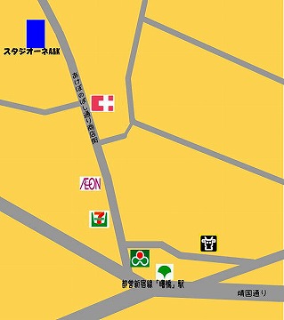 曙橋5分防音マンションのマップ