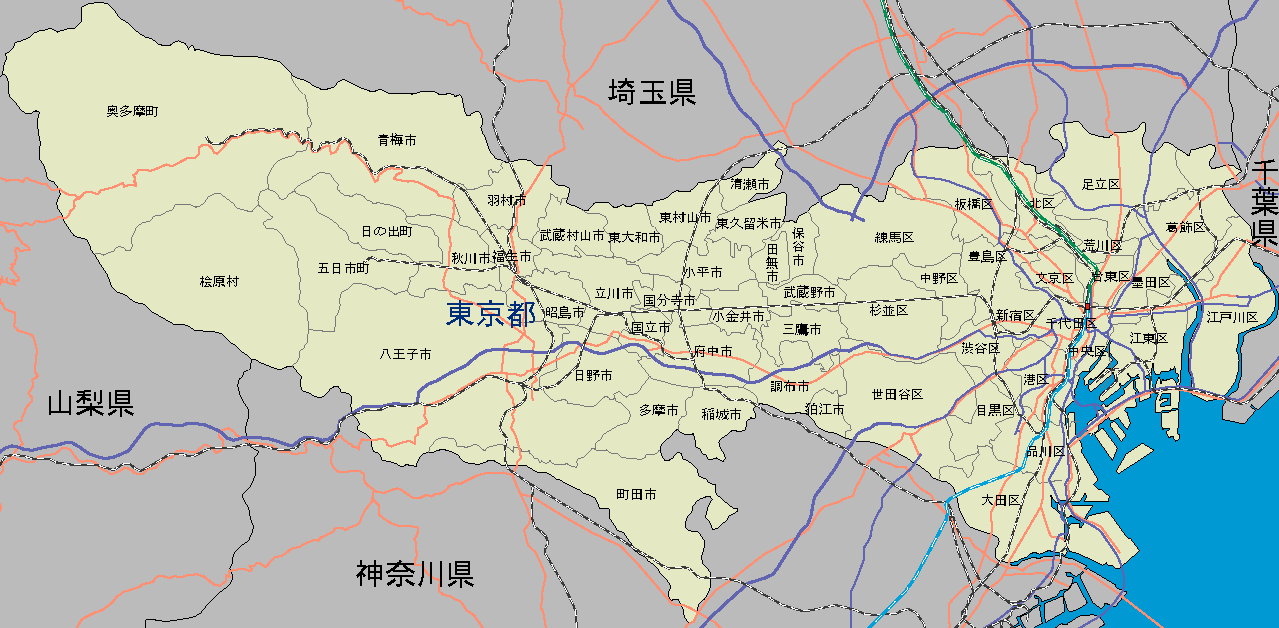 東京都市町村地図MAP