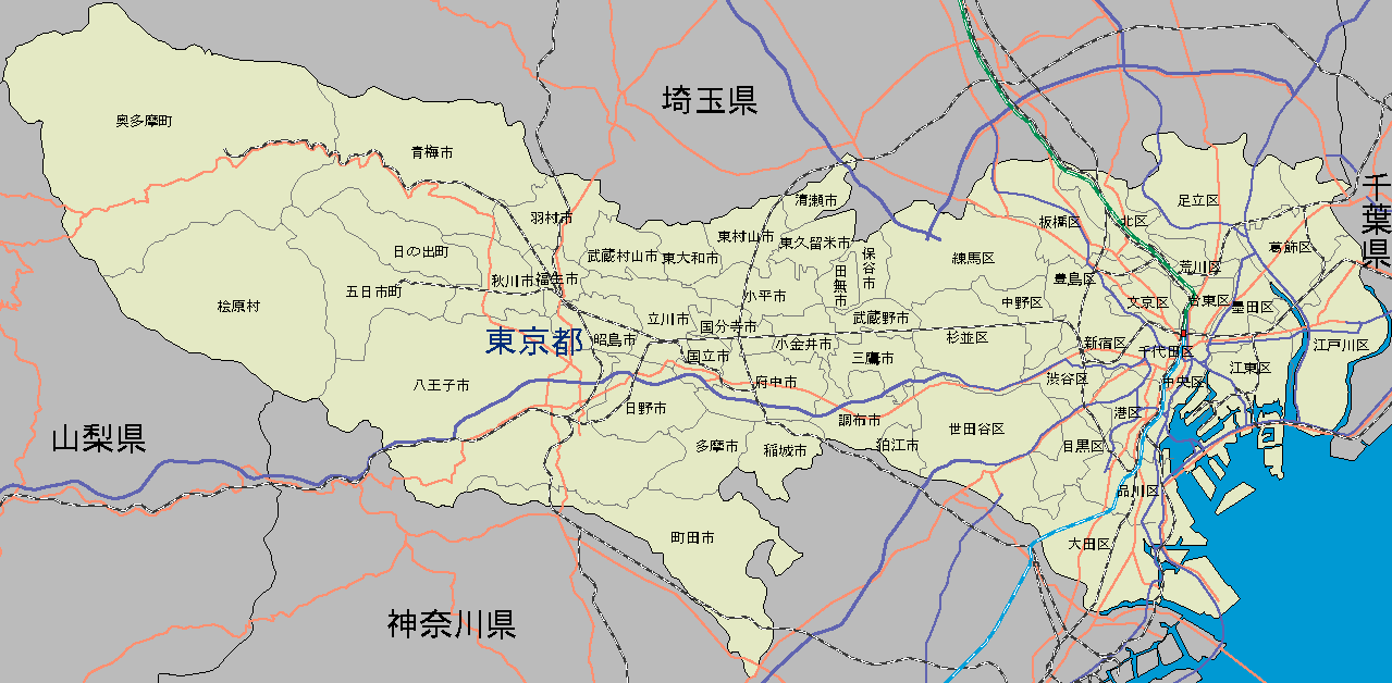 東京都市町村地図map