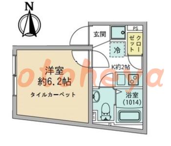 楽器ピアノ可相談 の 賃貸物件 1K 9万円の図面１