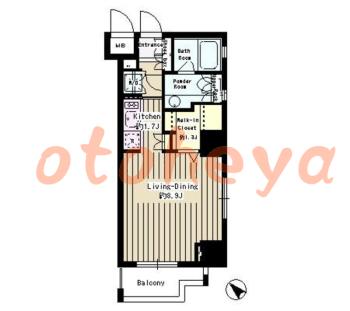 楽器ピアノ可相談 の 賃貸物件 1R 15万円の図面１