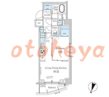 楽器ピアノ可相談 の 賃貸物件 1LDK 15.2万円の図面１