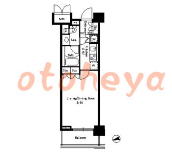 楽器ピアノ可相談 の 賃貸物件 1K 12.9万円の図面１