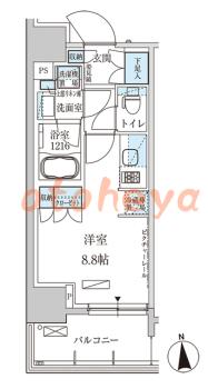 楽器ピアノ可相談 の 賃貸物件 1R 12.5万円の図面１