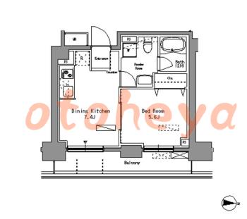 楽器ピアノ可相談 の 賃貸物件 1DK 15.7万円の図面１