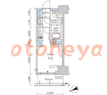 楽器ピアノ可相談 の 賃貸物件 1R 11.9万円の図面１