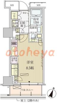 楽器ピアノ可相談 の 賃貸物件 1R 15万円の図面１