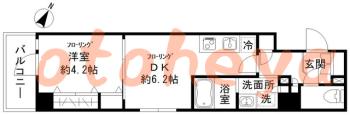 楽器ピアノ可相談 の 賃貸物件 1DK 14.1万円の図面１
