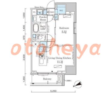 楽器ピアノ可相談 の 賃貸物件 1LDK 19万円の図面１