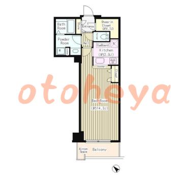 楽器ピアノ可相談 の 賃貸物件 1K 18.3万円の図面１