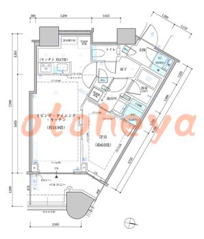 楽器ピアノ可相談 の 賃貸物件 1LDK 31.8万円の図面１