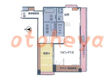 楽器ピアノ可相談 の 賃貸物件 1LDK 13.2万円の図面１