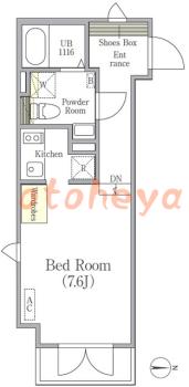 楽器ピアノ可相談 の 賃貸物件 1R 11.8万円の図面１