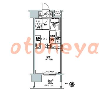 楽器ピアノ可相談 の 賃貸物件 1K 9.2万円の図面１