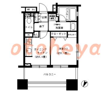 楽器ピアノ可相談 の 賃貸物件 1DK 14.4万円の図面１