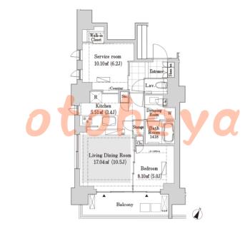 楽器ピアノ可相談 の 賃貸物件 1SLDK 27.5万円の図面１