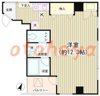 楽器ピアノ可相談 の 賃貸物件 1K 11.2万円の図面１