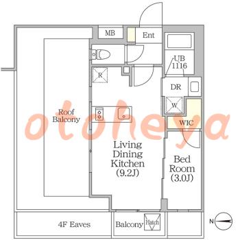 楽器ピアノ可相談 の 賃貸物件 1LDK 19.5万円の図面１