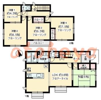 楽器ピアノ可相談 の 賃貸物件 5LDK 21万円の図面１