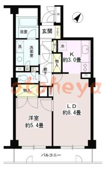 楽器ピアノ可相談 の 賃貸物件 1LDK 13.2万円の図面１