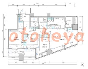 楽器ピアノ可相談 の 賃貸物件 3LDK 46万円の図面１