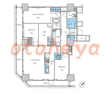 楽器ピアノ可相談 の 賃貸物件 3LDK 49.5万円の図面１