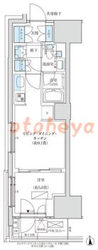 楽器ピアノ可相談 の 賃貸物件 1LDK 17.3万円の図面1