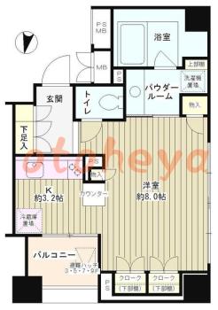 楽器ピアノ可相談 の 賃貸物件 1K 12.8万円の図面１