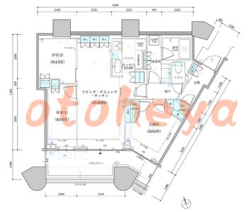 楽器ピアノ可相談 の 賃貸物件 3LDK 47.6万円の図面１