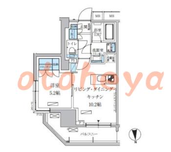 楽器ピアノ可相談 の 賃貸物件 1LDK 20.3万円の図面１