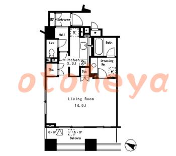 楽器ピアノ可相談 の 賃貸物件 1K 21.5万円の図面１