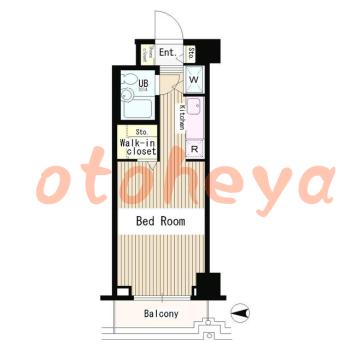 楽器ピアノ可相談 の 賃貸物件 1R 4.7万円の図面１
