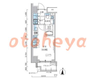 楽器ピアノ可相談 の 賃貸物件 1R 11.4万円の図面１