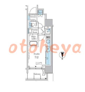 楽器ピアノ可相談 の 賃貸物件 1R 11万円の図面１