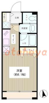 楽器ピアノ可相談 の 賃貸物件 1R 8.6万円の図面１