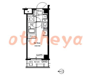 楽器ピアノ可相談 の 賃貸物件 1R 8.7万円の図面１