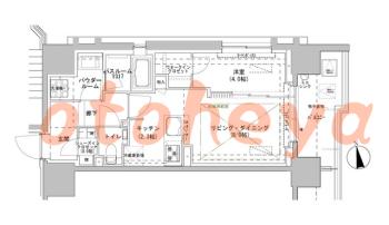 楽器ピアノ可相談 の 賃貸物件 1LDK 19.8万円の図面１