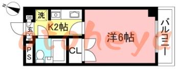 楽器ピアノ可相談 の 賃貸物件 1K 6.8万円の図面１