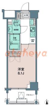 楽器ピアノ可相談 の 賃貸物件 1K 12.8万円の図面１