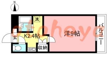 楽器ピアノ可相談 の 賃貸物件 1K 5.2万円の図面１
