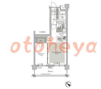 楽器ピアノ可相談 の 賃貸物件 1LDK 16.9万円の図面１