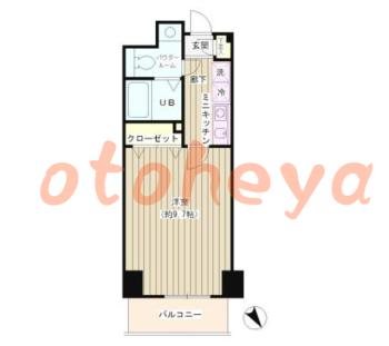 楽器ピアノ可相談 の 賃貸物件 1K 10.4万円の図面１