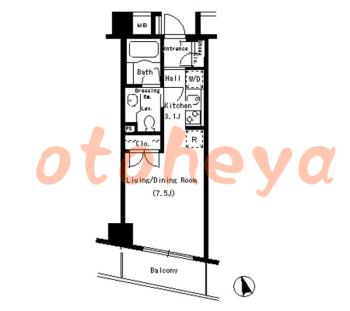 楽器ピアノ可相談 の 賃貸物件 1K 15万円の図面１
